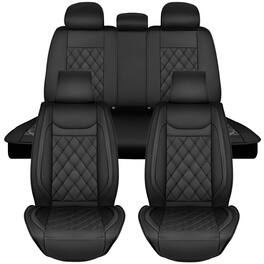 Empire DigiLabs - Seat Covers Waterproof Faux Leather Cushions Anti slip Universal Fit For Cars Hyundai Honda Accord Kia Civic - Green