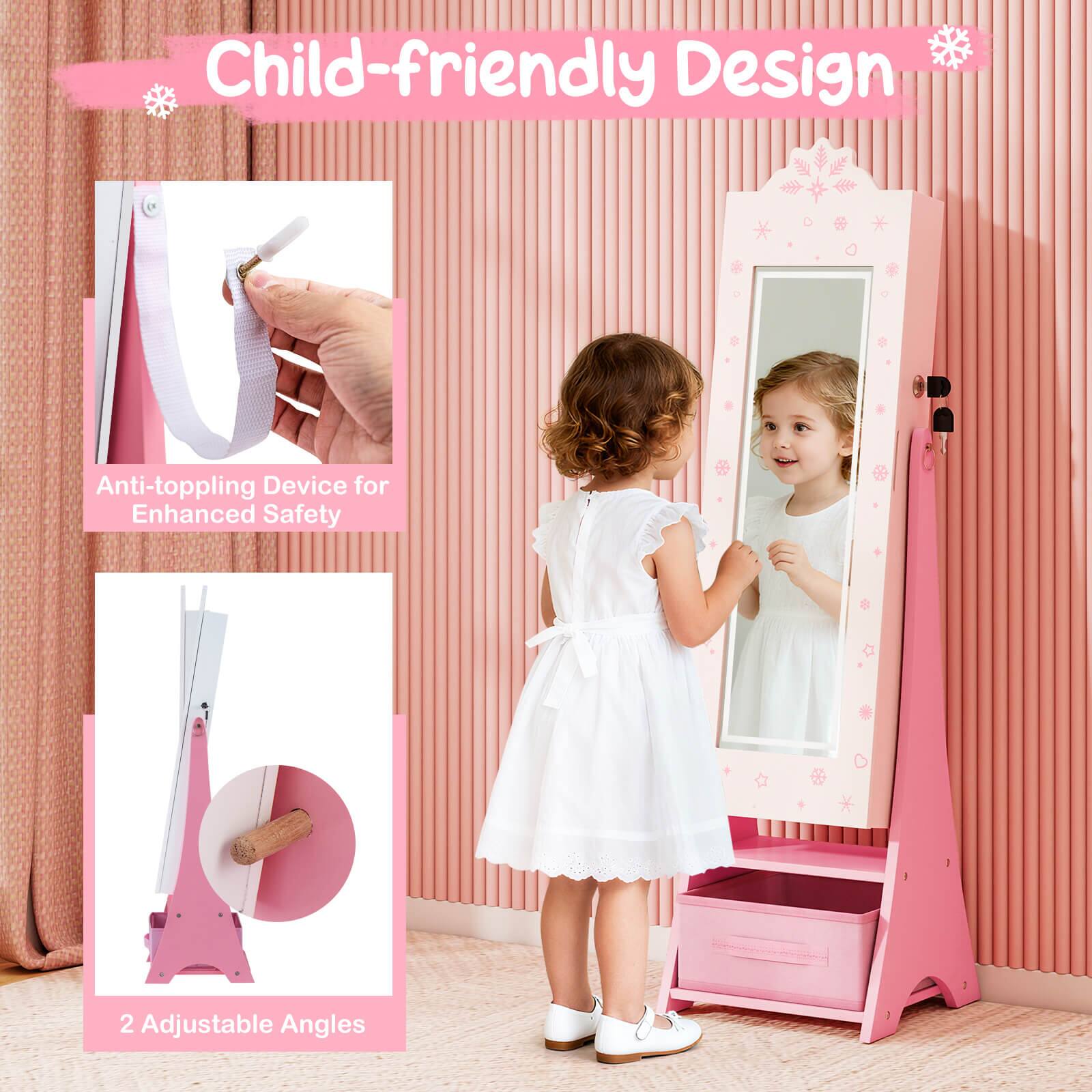 Child-friendly Design

Anti-toppling Device for Enhanced Safety

2 Adjustable Angles