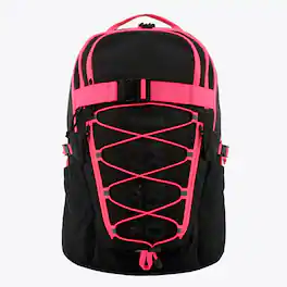 J World - Girls Stride Laptop Backpack for School and Travel - BLACK/PINK