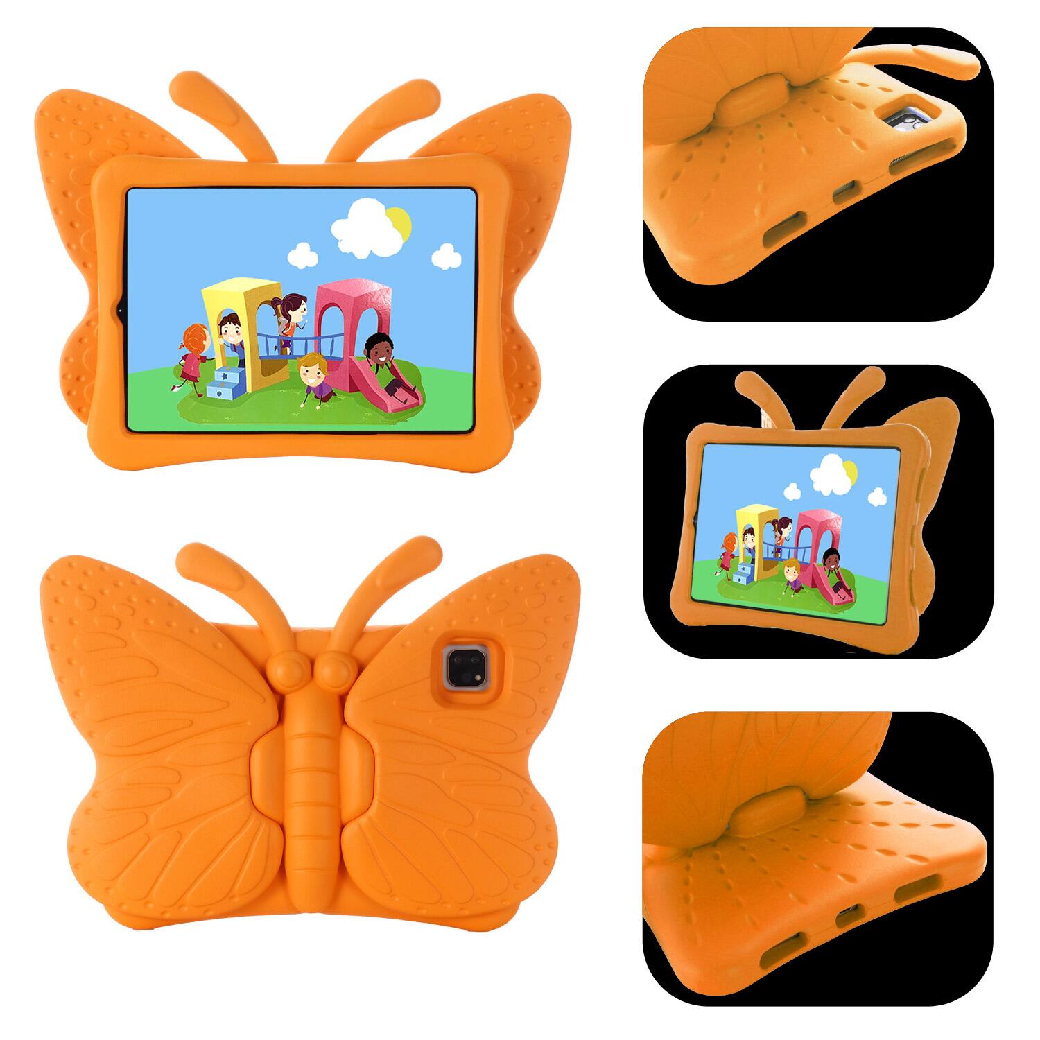Alt View 2. Dteck - For iPad Air 11'' (M4)2026/(M3)2025/ (M2)2024 & iPad Pro 11'' (M5) 2025/(M4) 2024 Kid Butterfly Kickstand EVA Case - Orange.