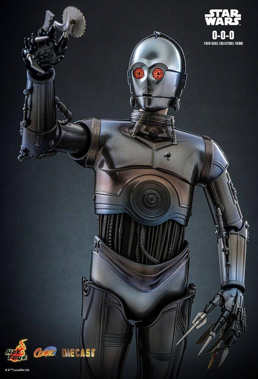 STAR WARS. 0-0-0 1/6TH SCALE COLLECTIBLE FIGURE. Hot Toys Comic Diecast Toys. & 1 Lucasfilm Ltd