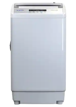Front. Golden - 11.0 lb/1.6 Cu. Ft. Compact Portable Top Load Washer - White.