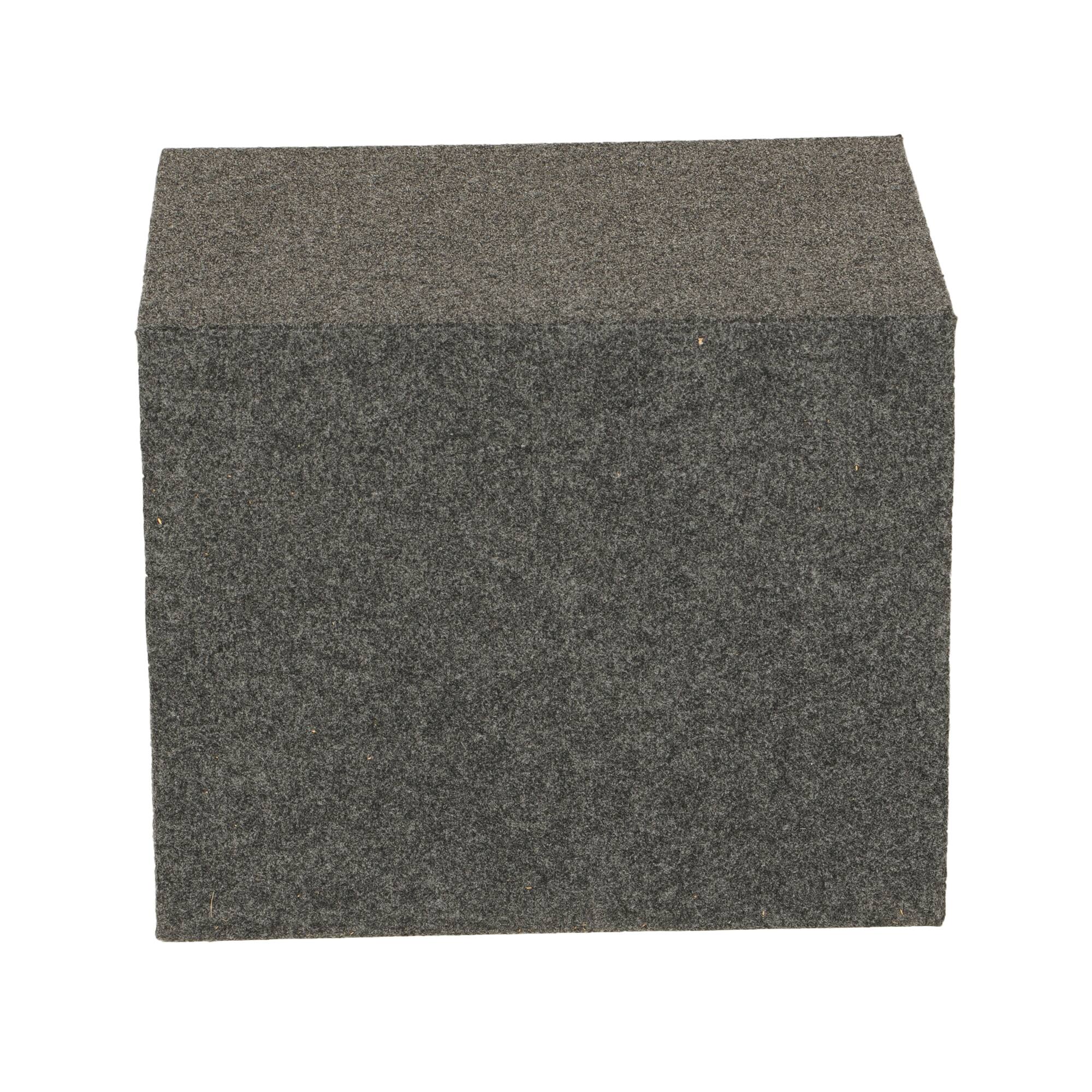 Alt View 2. QPower - QPower 10" Heavy-Duty Single Sealed Vehicle Subwoofer Enclosure Woofer Box, Gray - Charcoal Black.