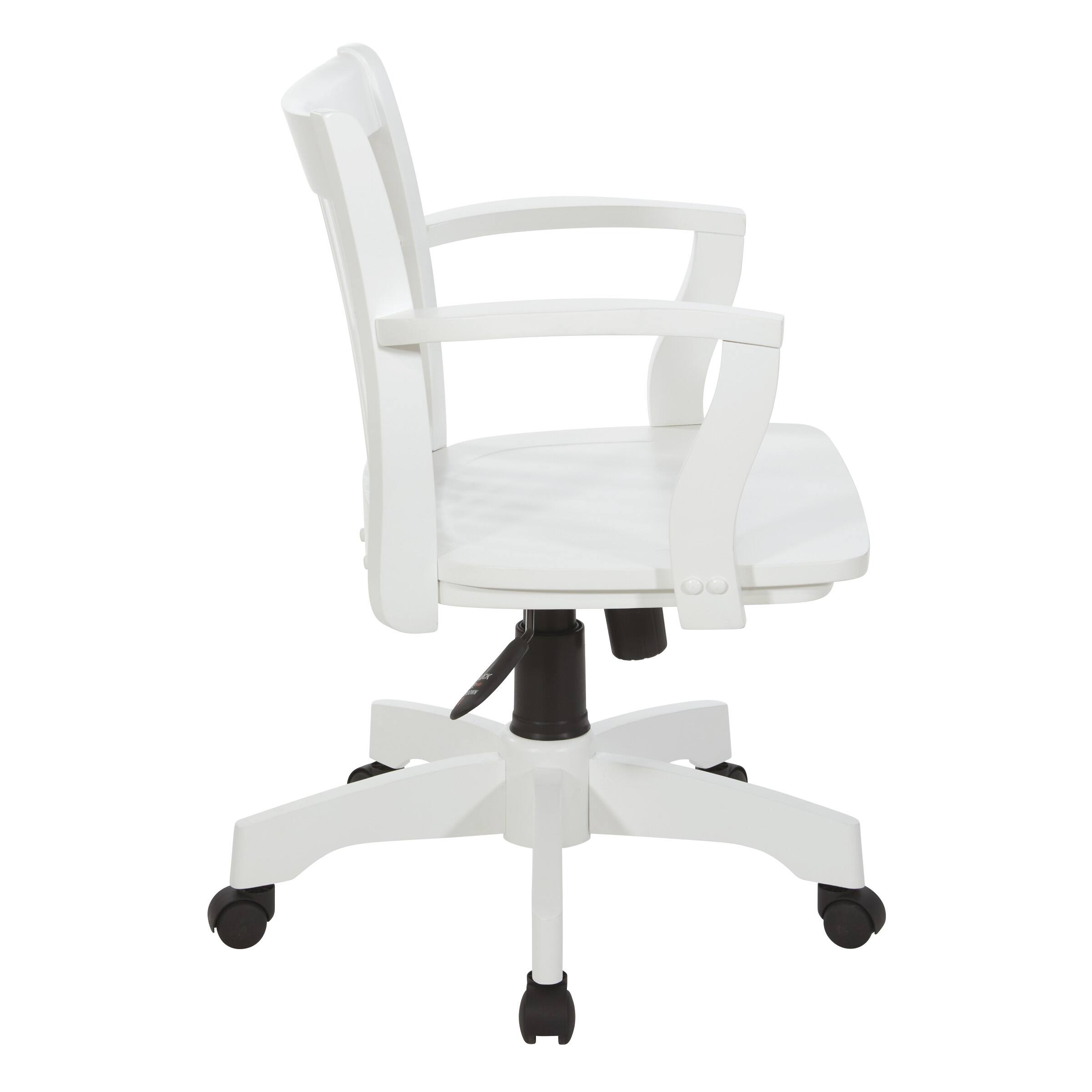 Left. OSP Home Furnishings - Deluxe Wood Bankers Chair - White.
