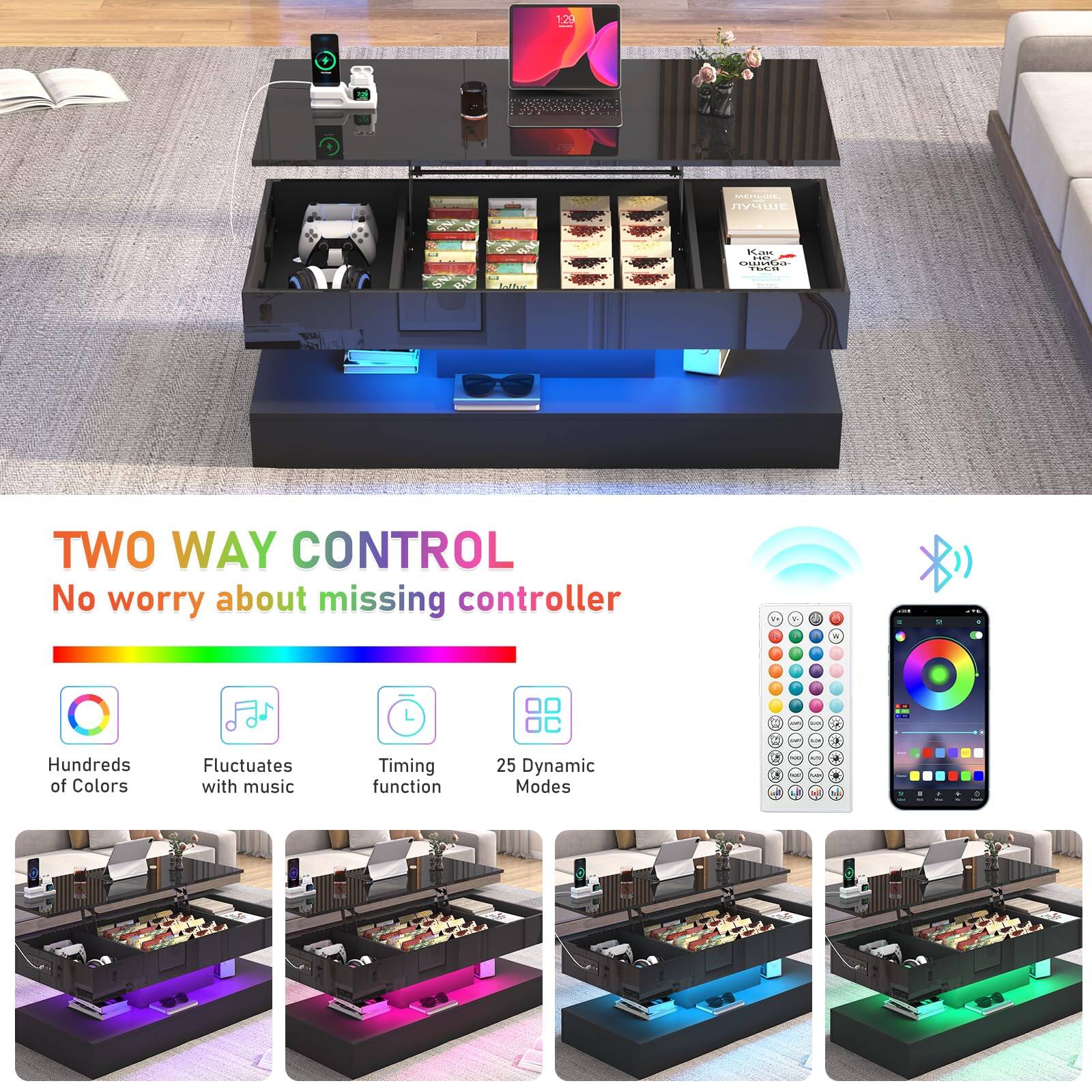 120 + EN NE MOE O.. .OO TWO WAY CONTROL No worry about missing controller . V . . A . - - - - - - - 3 - - Hundreds of Colors Fluctuates with music Timing function 25 Dynamic Modes