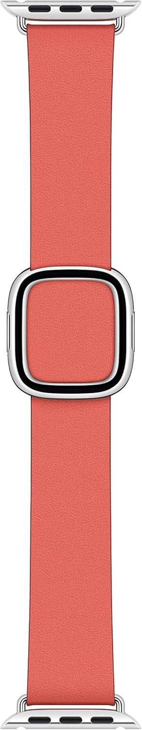 Front. Apple - Apple Watch Band - Modern Buckle (40mm) - Pink Citrus - Large - Pink.
