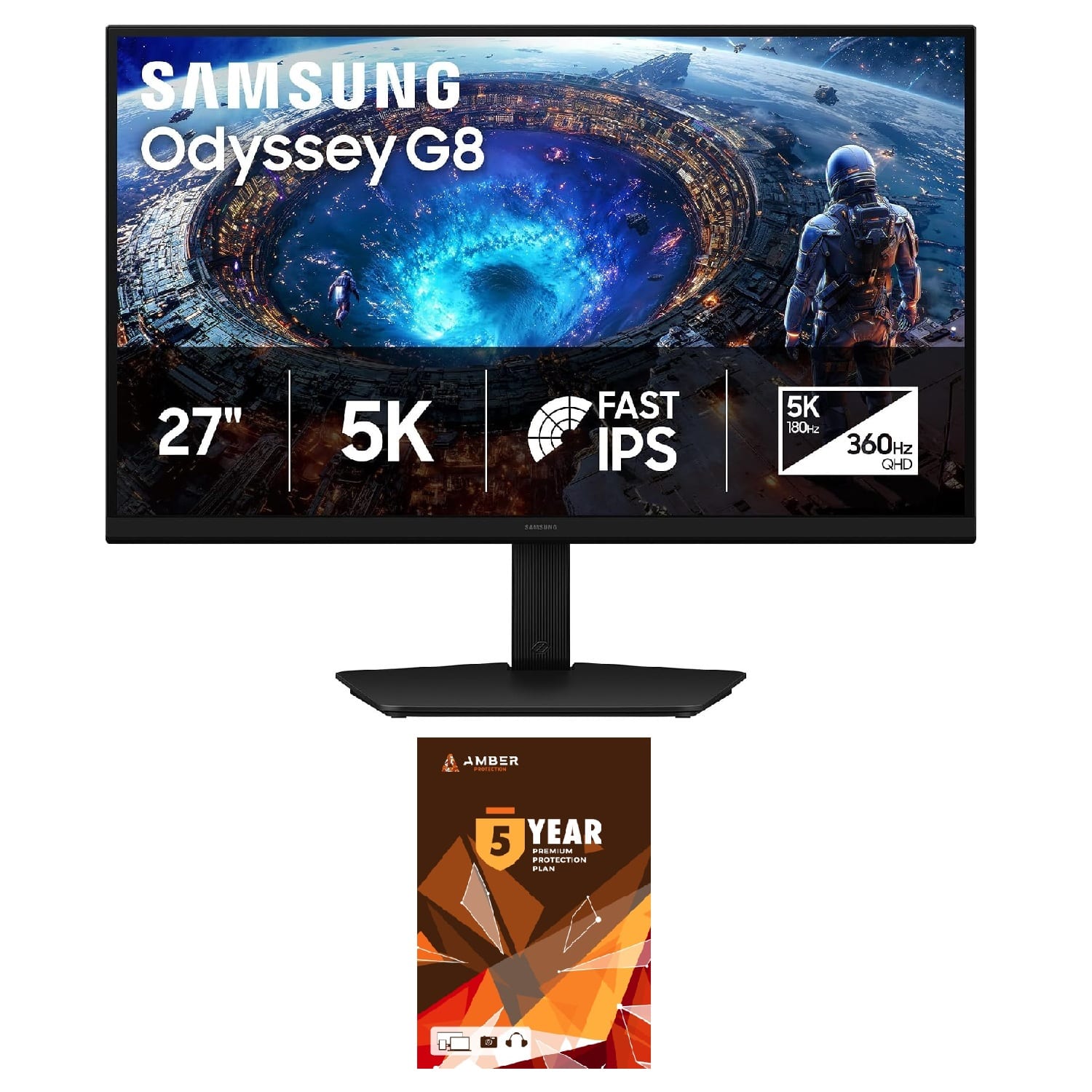 Samsung - LS27HG802EFXZA Gaming Monitor with 5 Year Amber Protection (2026) - Black