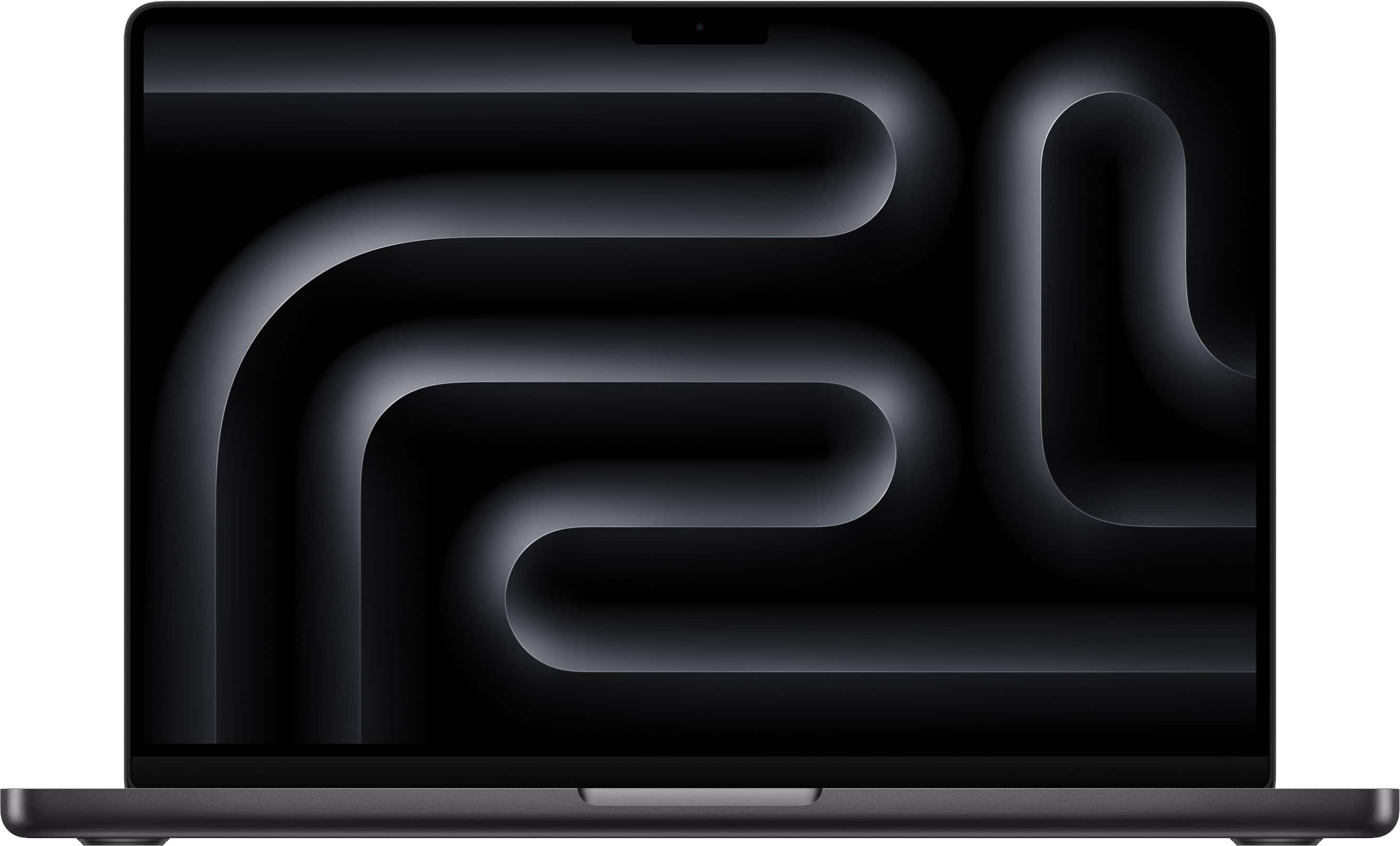 Front. Apple - MacBook Pro 14-inch Laptop - M6 chip with 12-core CPU and 12-core GPU - 32GB Memory 1TB SSD - Space Black.