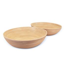 Lexa - Bamboo Salad Bowl Set, 12 Inch x 2, Bamboo - Natural