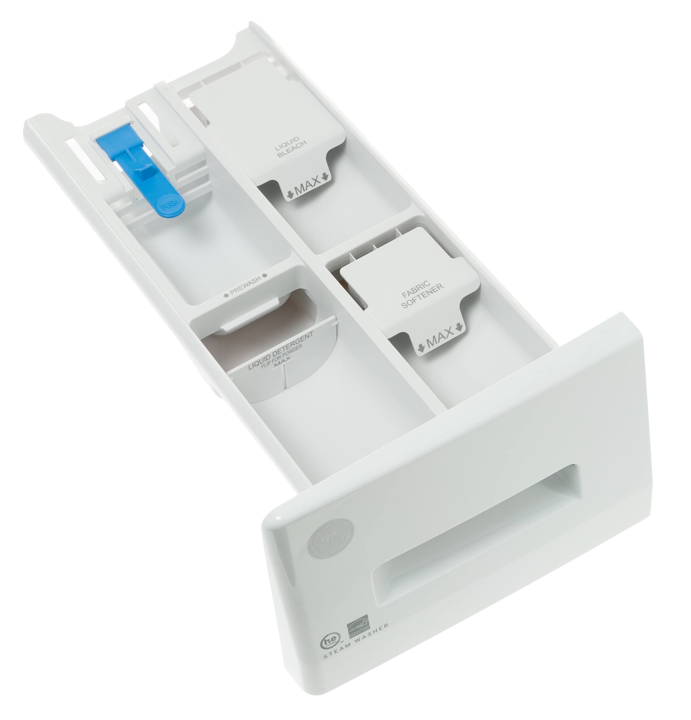 PUSH  
BLEACH LIQUID MAX - PREWASH  
FABRIC SOFTENER  
LIQUID DETERGENT  
STEAM WASHER