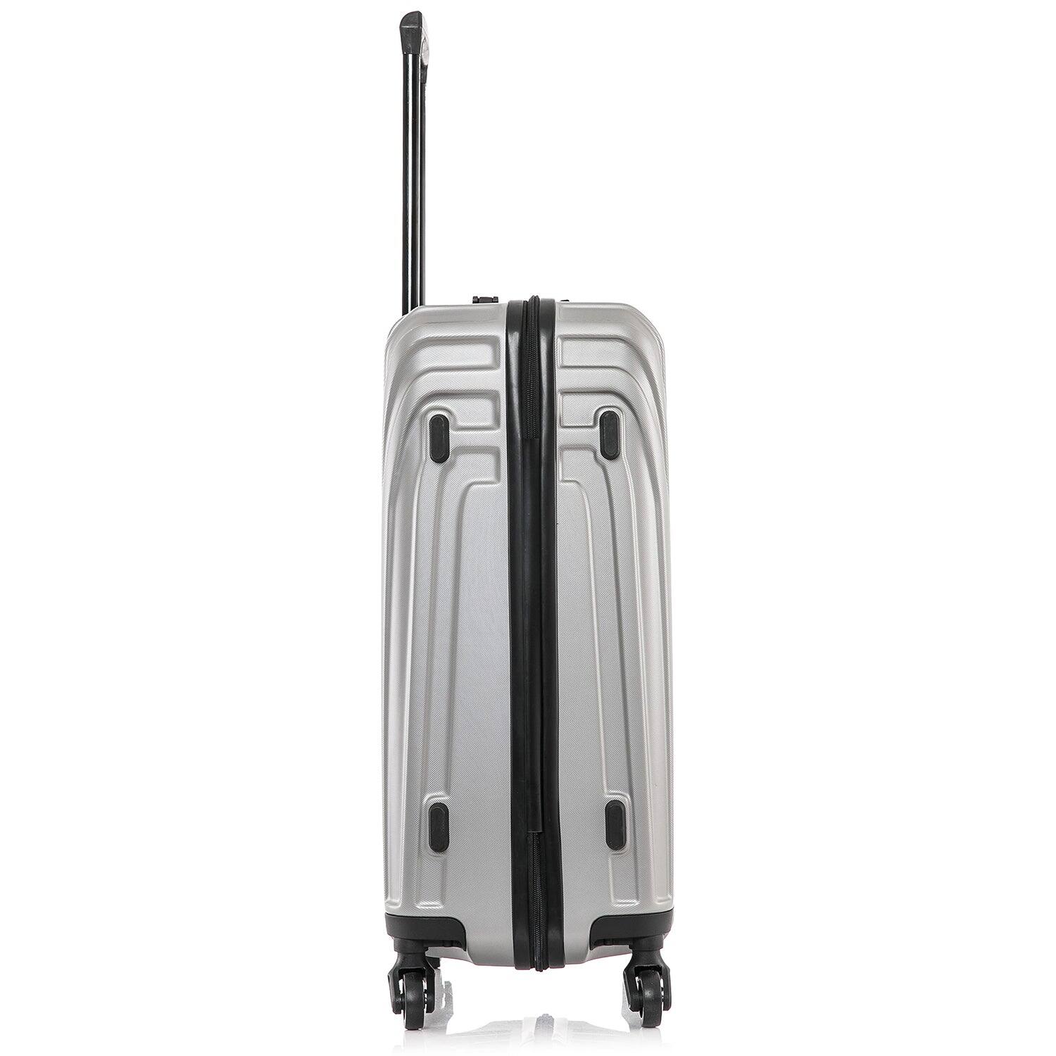 Alt View 3. InUSA - Vasty Lightweight Hardside Spinner Luggage 24" - GREY.