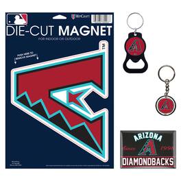 WinCraft - Arizona Diamondbacks 4-Pack Key Rings and Magnets Set - Multicolor