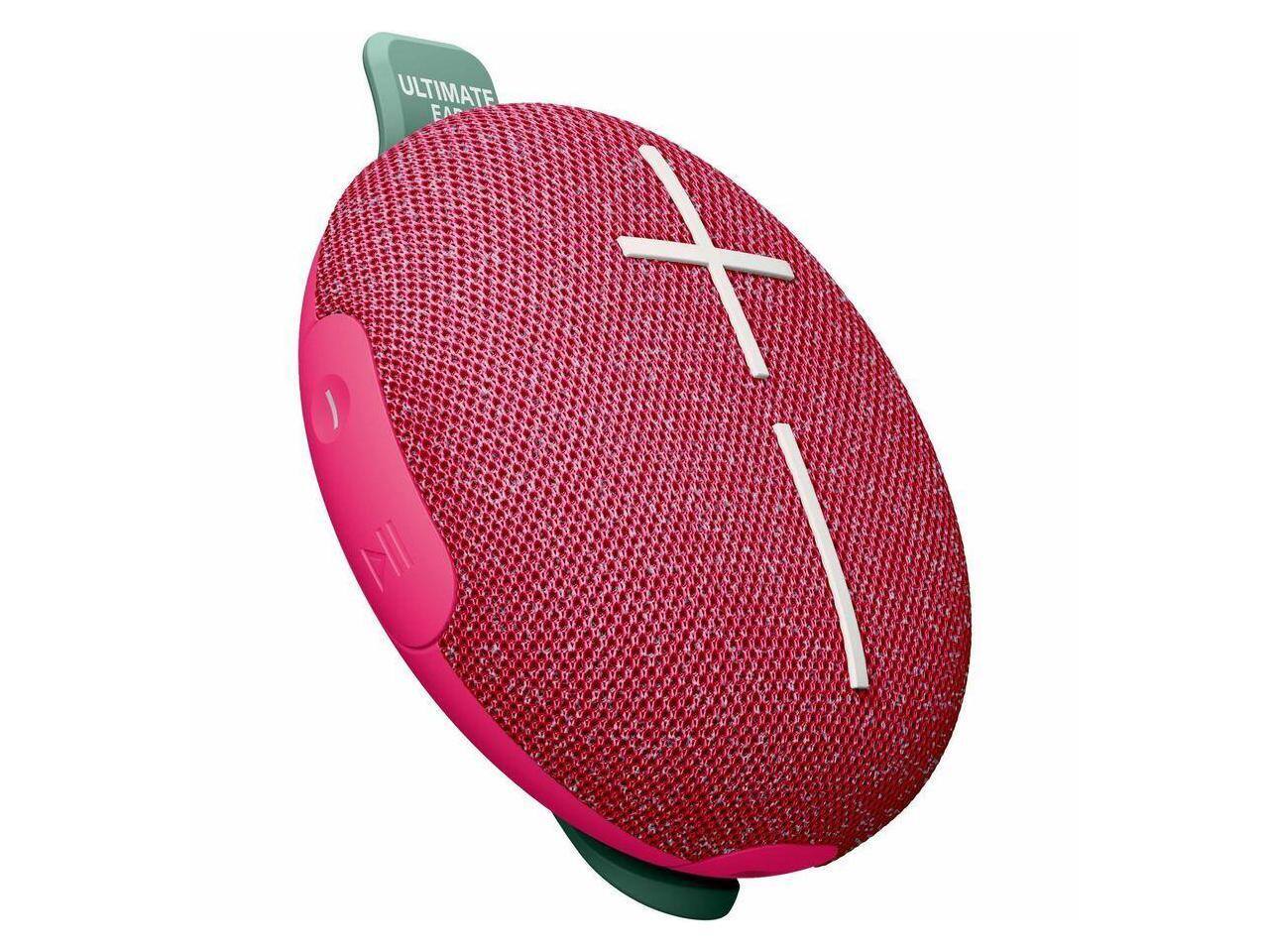 Alt View 7. Logitech - Ultimate Ears MINIROLL Ultra-Portable IP67 Waterproof Bluetooth Speaker with Big Bass - Calming Pink - Black.