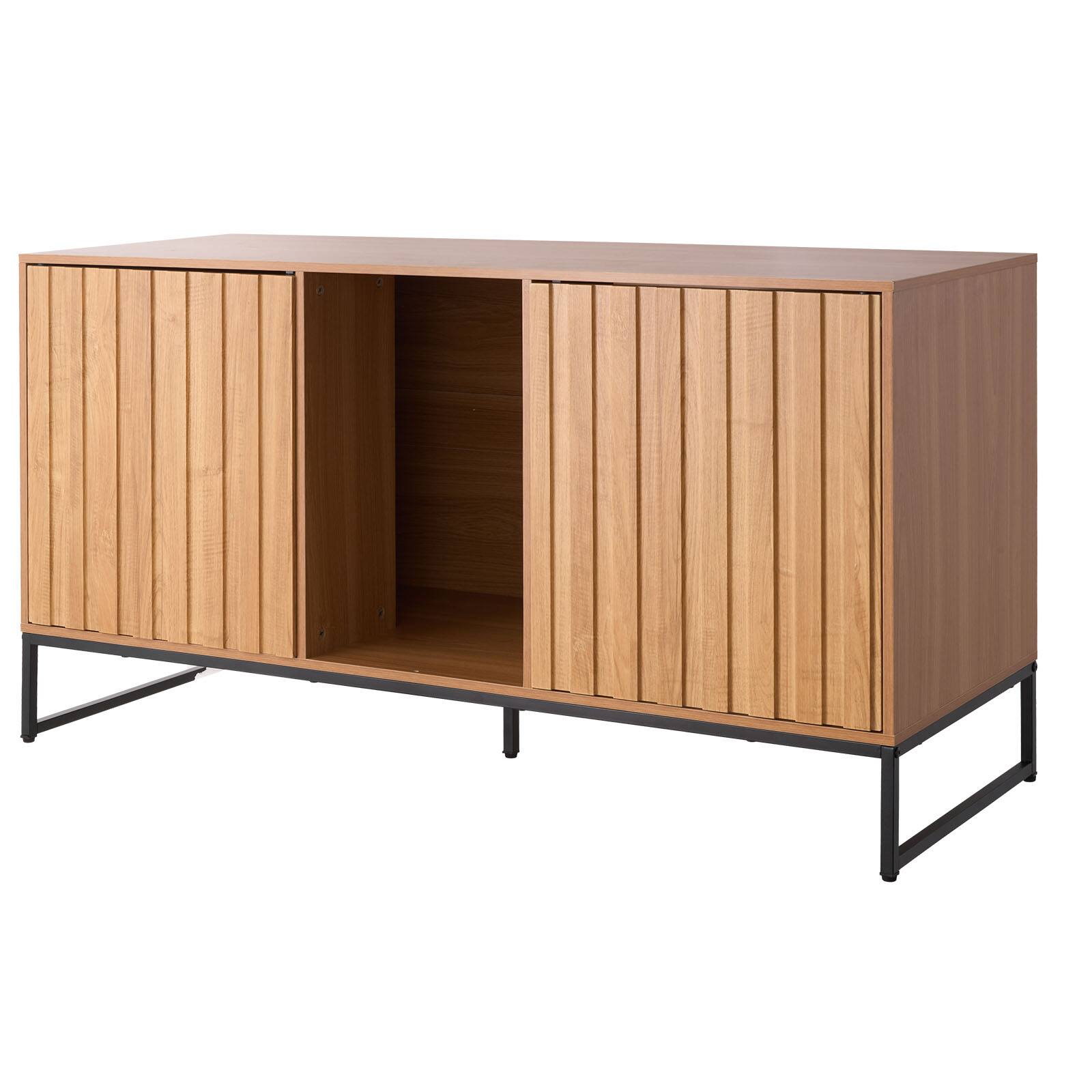 Alt View 5. VEVOR - Cat Litter Box Enclosure Furniture, 47.2in Hidden Litter Box Cabinet with Scratch Pad & Storage, Waterproof Cat Washroom - Natural wood color.