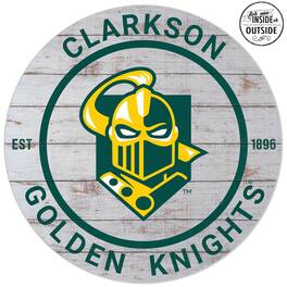 Jardine - Clarkson Golden Knights 20'' Indoor/Outdoor Weathered Circle Sign - White