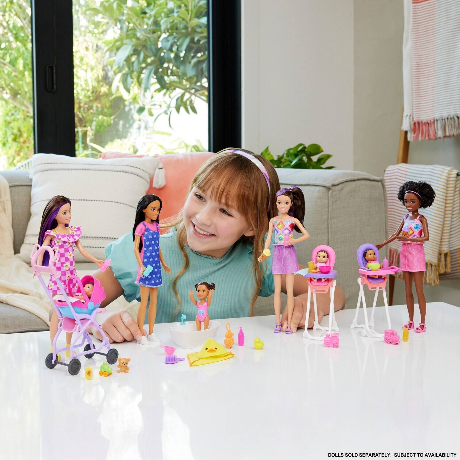 DOLLS SOLD SEPARATELY. SUBJECT TO AVAILABILITY