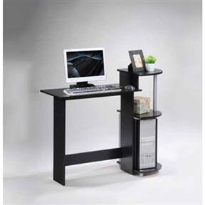 Angle. SlickBlue - Contemporary Computer Desk in Black and Grey Finish for Home Office - Black, Grey.