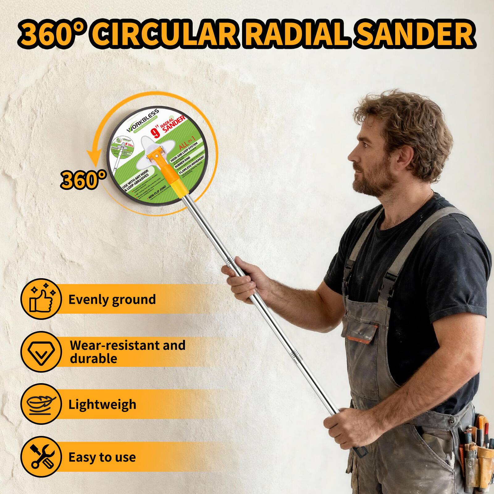 360° Circular Radial Sander

- Evenly ground
- Wear-resistant and durable
- Lightweight
- Easy to use