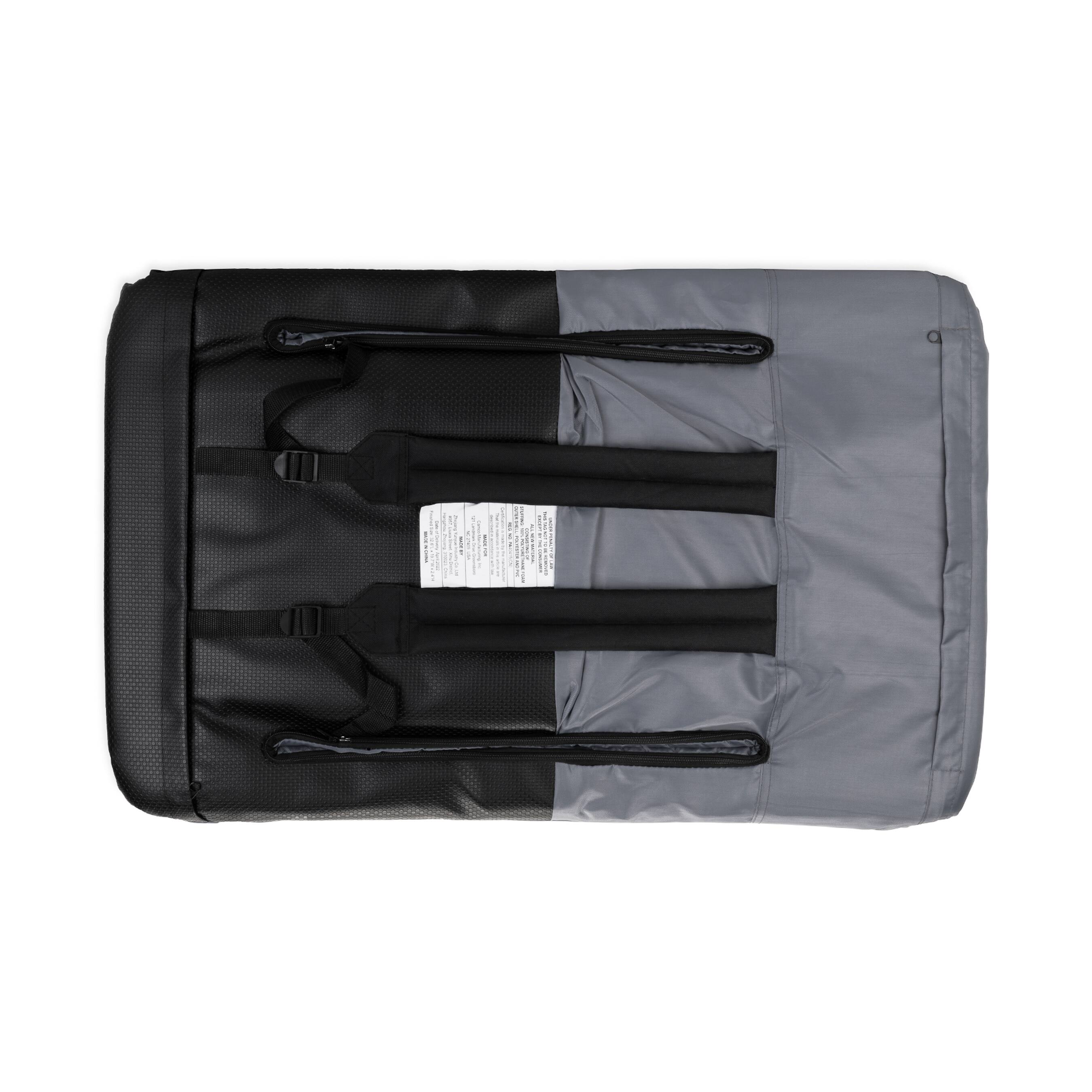 Alt View 4. Camco - Camco Portable Stadium Seat Foldable Padded Cushion Back Support, Armrests, Grey - Grey.