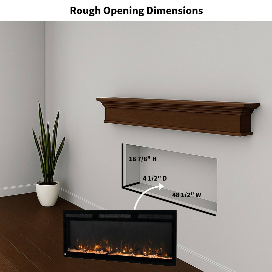 Rough Opening Dimensions: 18 7/8" H x 4 1/2" D x 48 1/2" W