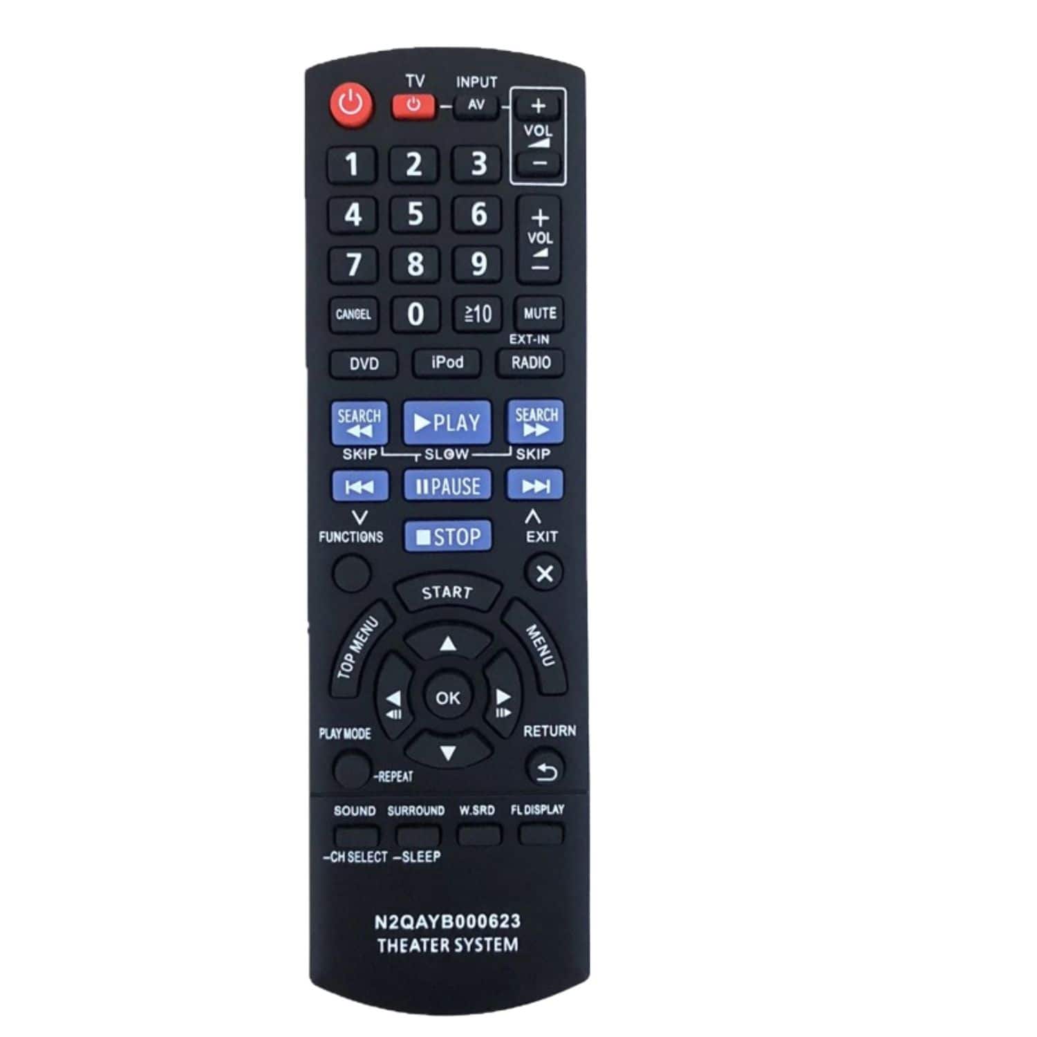 Home Collection - Panasonic Replacement Remote N2QAYB000623 for Panasonic Home Theater System – Plug & Play Controller