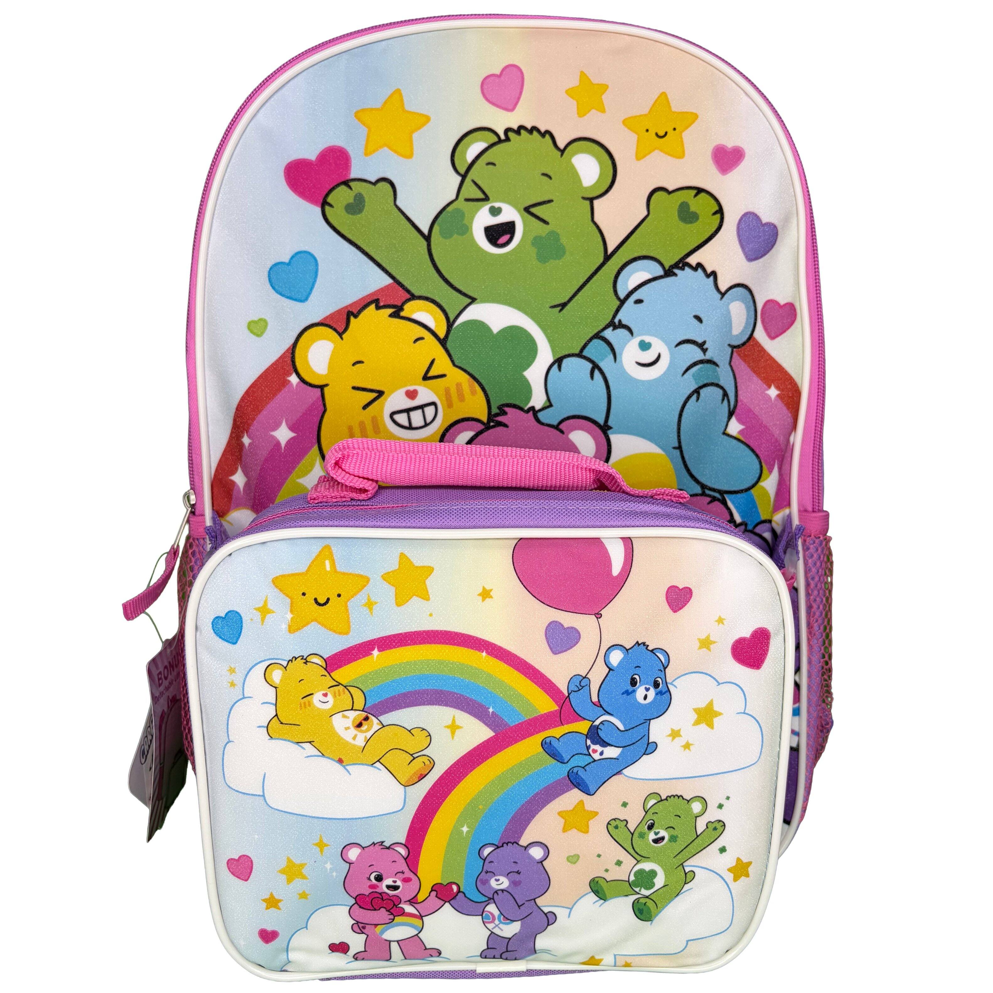 Alt View 1. Care Bears - Girls Care Bear 16" Backpack for School with Rectangular Lunch Bag, for Kids - Assorted Pre-Pack.