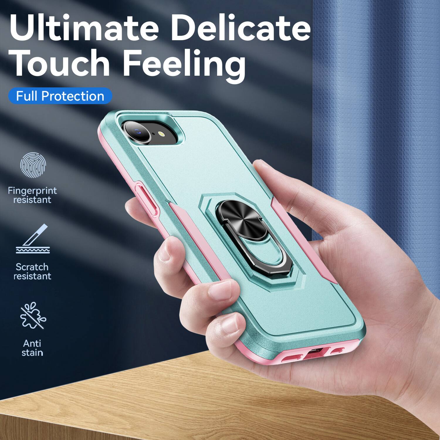 Ultimate Delicate Touch Feeling  
Full Protection  
Fingerprint resistant  
Scratch resistant  
Anti stain