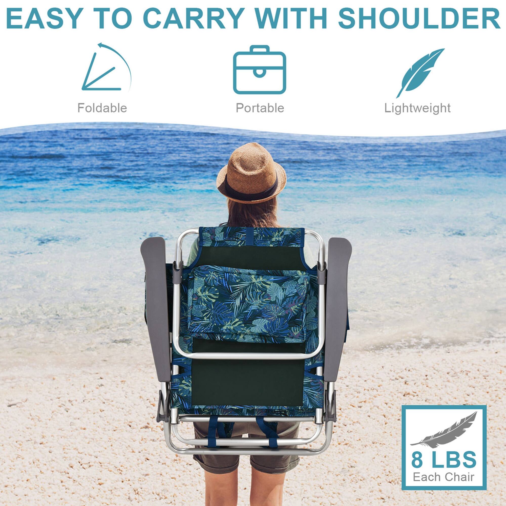 EASY TO CARRY WITH SHOULDER
Foldable
Portable
Lightweight
8 LBS Each Chair
