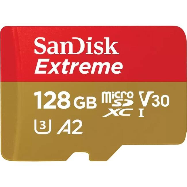 SanDisk Extreme 128 GB microSD V30 XC I A2