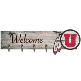 Fan Creations - Utah Utes 24" x 6" Mounted Coat Hanger - Multicolor