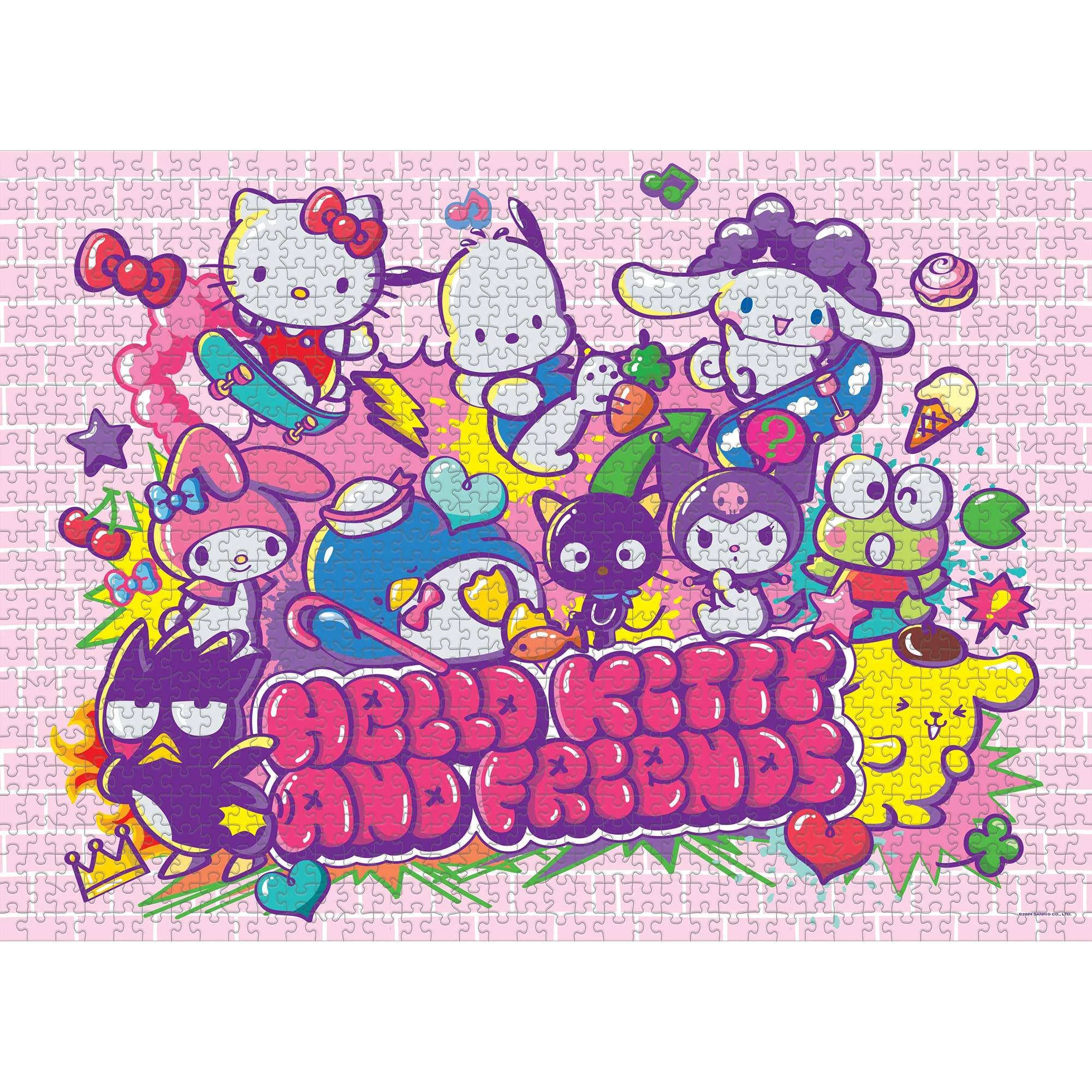 Alt View 1. USAoploy - Sanrio Hello Kitty and Friends "Tokyo Skate" 1000 Piece Jigsaw Puzzle - Multi-Color.
