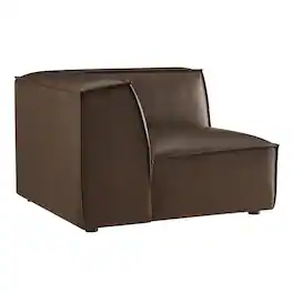 Restore Vegan Leather Modular Corner Chair by Modway - Espresso