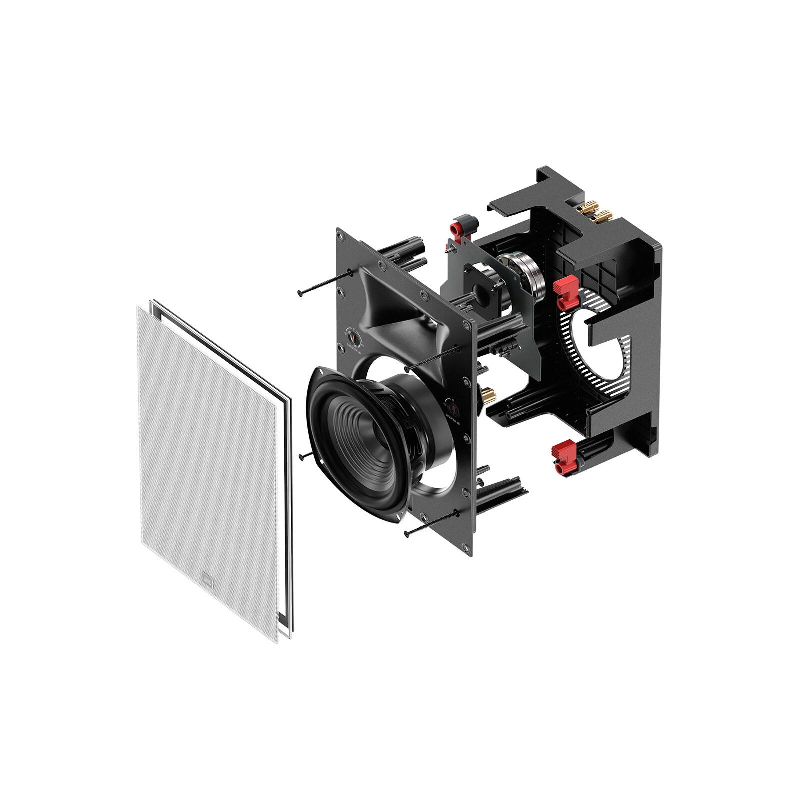 Alt View 11. JBL - Studio 6 8" 2-Way In-Wall Speaker with Compression Tweeter - Black.