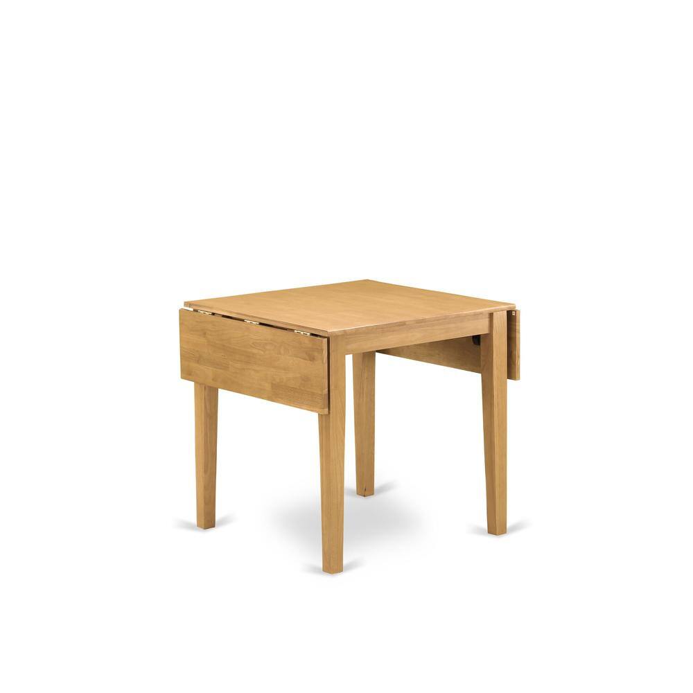 Alt View 1. East West Furniture - 1NDAB3-OAK-04 Dining Table Set 3 Pc - Two Dining Room Chairs and a Modern Dining Table - Oak Finish Wood - Light Fawn - Oak.