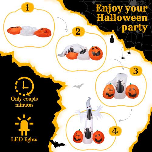 1. Enjoy your Halloween party
2. Only couple minutes LED lights