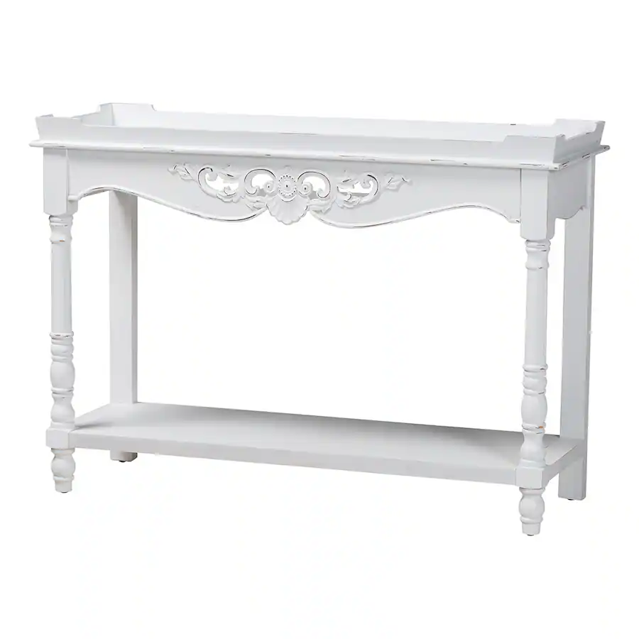 Baxton Studio Rafferty Distressed Console Table Vintage Inspired Accent ...
