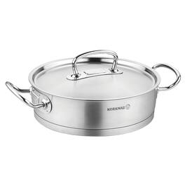 Korkmaz - Proline Professional Series 3.1 Liter Stainless Steel Saute Pan with Lid - Silver