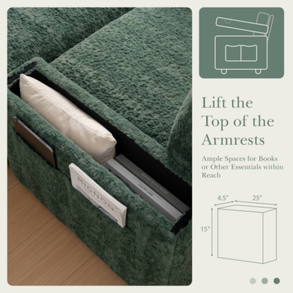 Lift the Top of the Armrests  
HIGNON BREAKING  
Ample Spaces for Books or Other Essentials within Reach  
4.5" 25" 15"