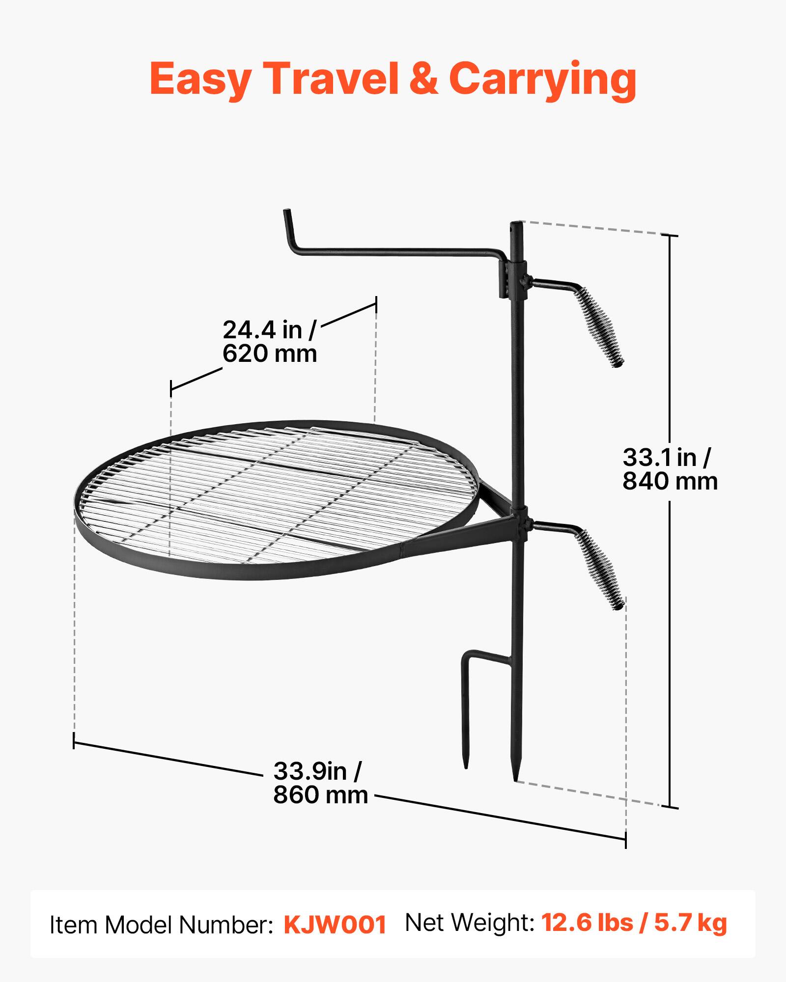 Easy Travel & Carrying

24.4 in / 620 mm
33.1 in / 840 mm
33.9 in / 860 mm

Item Model Number: KJW001

Net Weight: 12.6 lbs / 5.7 kg