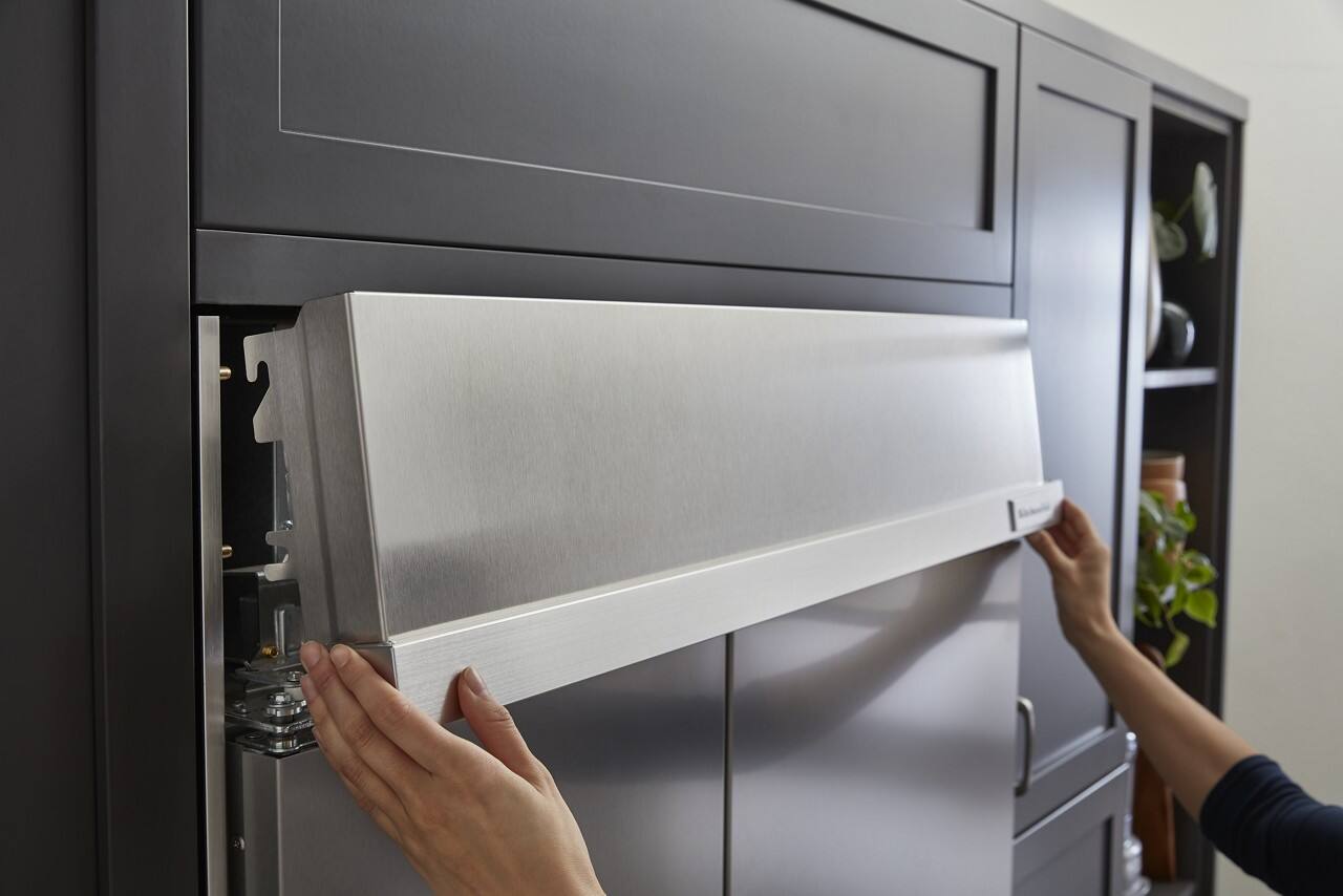 Alt View 3. KitchenAid - 20.8 Cu. Ft. Side-by-Side Refrigerator with Ice and Water Dispenser - Stainless Steel with PrintShield Finish.