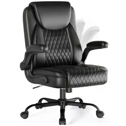 Front. CloudRest Pro - Ergonomic Office Chair Swivel Tilt Gaming Chair with Lumbar Support Computer Chair,Black - Black.