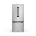 30 in. Wide Gordon Ramsay Series by Thor Kitchen 17.5 Cu. Ft. Counter Depth Refrigerator with Black Hardware - Stainless Steel