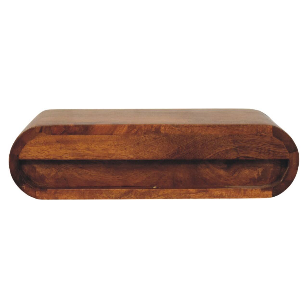 Back. Artisan Furniture - Artisan Furniture Solid Wood Solis Wall-Mounted Bedside - Brown.