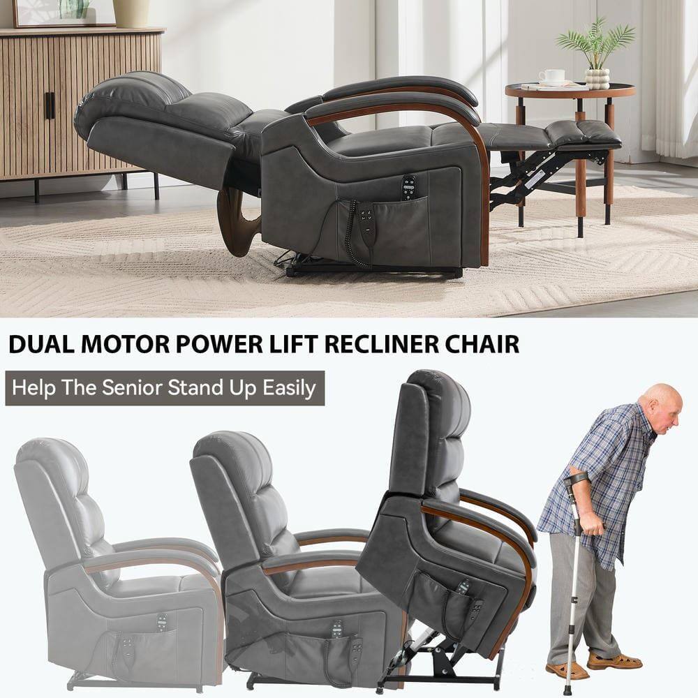 DUAL MOTOR POWER LIFT RECLINER CHAIR  
Help The Senior Stand Up Easily