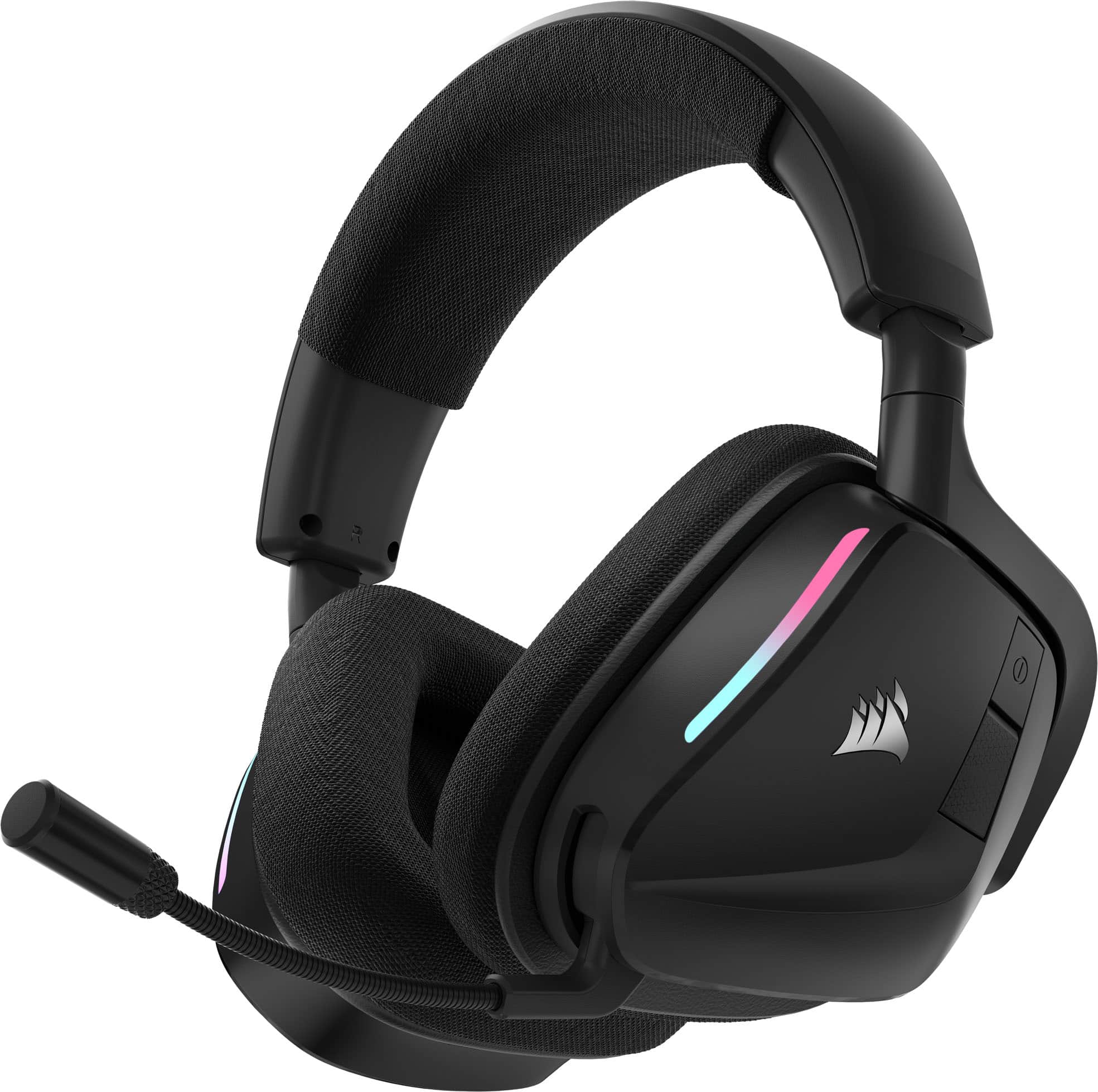 Front. CORSAIR - VOID v2 Wireless Gaming Headset for PC, PS5, PS4, Nintendo Switch, and Mobile - Carbon.