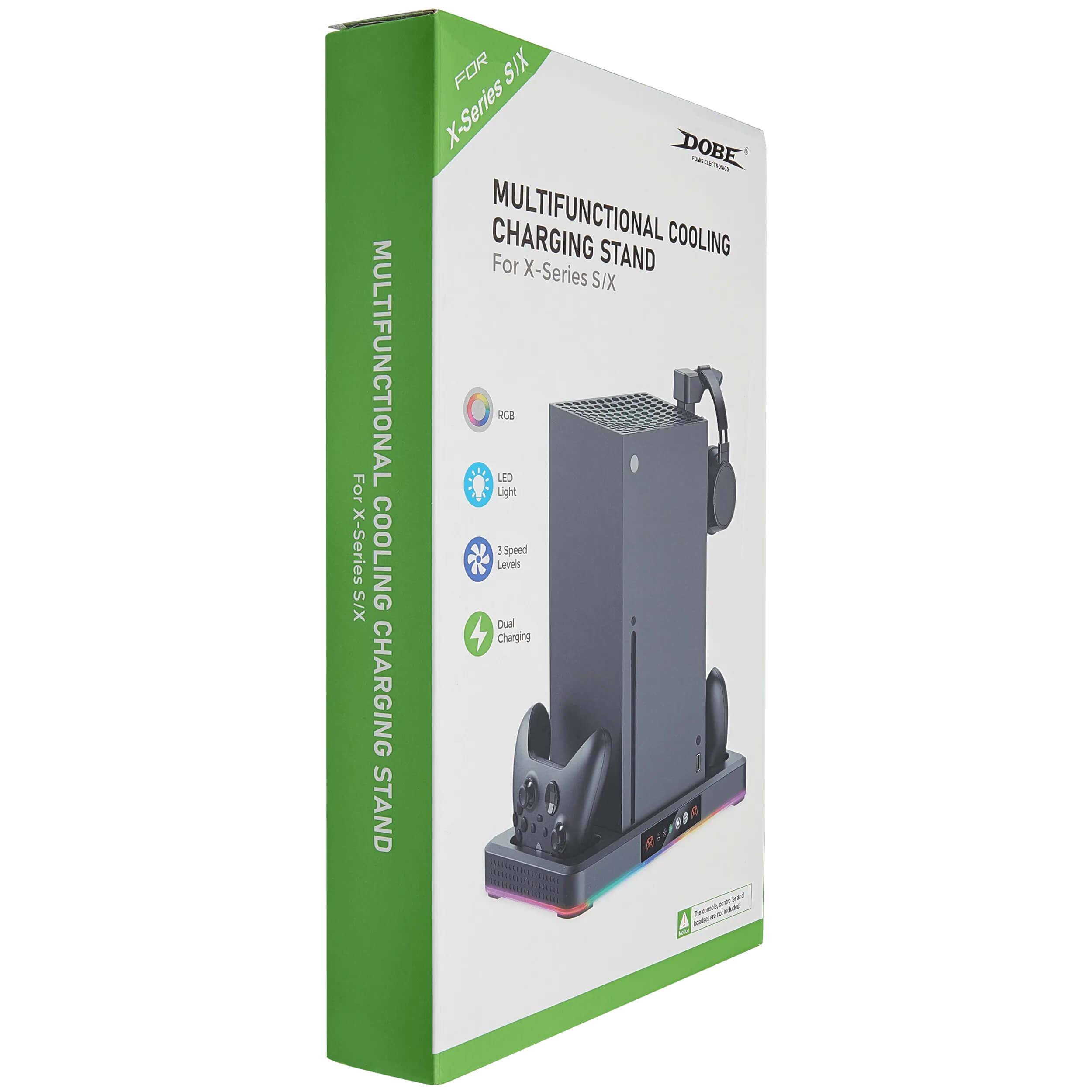 For S/X X-Series  
MULTIFUNCTIONAL COOLING CHARGING STAND  
FOR SIX X-Series DOBE - MULTIFUNCTIONAL COOLING CHARGING STAND For X-Series SIX RGB LED Light 3 Speed Levels Dual Charging