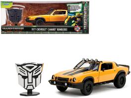 Jada - 1977 Chevrolet Camaro Off-Road Bumblebee Yellow w/ Black Stripes & Transformers Statue – Rise of the Beasts (2023) 1/24 - Yellow Metallic with Black Stripes