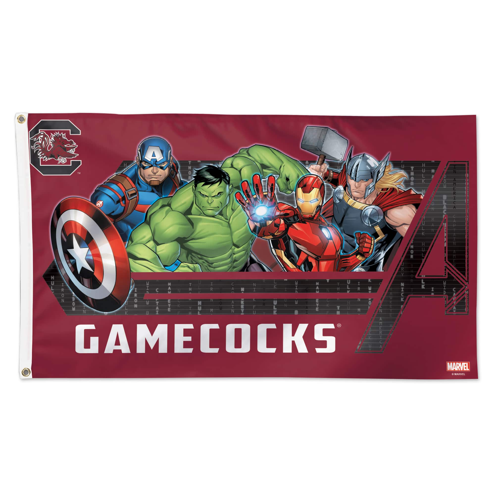WinCraft - South Carolina Gamecocks 3' x 5' Single-Sided Deluxe Avengers Flag - Multicolor