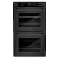 ZLINE - 30 in. True Convection Double Wall Oven w/ Air Fry and Self Clean in Black Stainless - Black Stainless Steel
