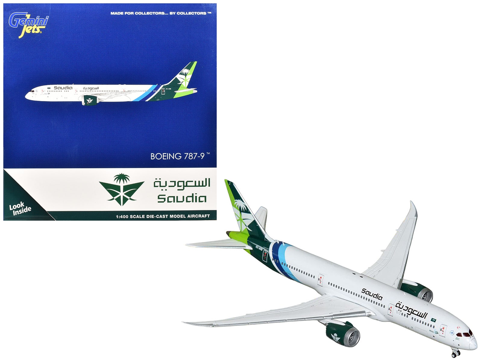 "Boeing 787-9 Commercial Aircraft ""Saudia Airline"" (HZ-ARB) White with Tail Graphics 1/400 Diecast Model by GeminiJets" price history on PriceWatchPro